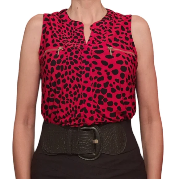 Lily Morgan red and black shirt. Size small - Picture 1 of 7